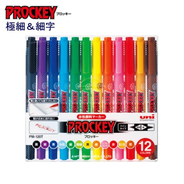 プロッキー極細＆細字 PM-120T12CN 12色セット