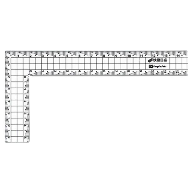 新潟精機 カッティング定規 CAGS-L15KD L型定規「快段目盛」