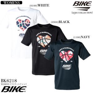 バスケットボール バスケ Tシャツ レディース 半袖 女性  BIKE バイク BK6218 プラクティス 練習着 送料無料｜sblendstore