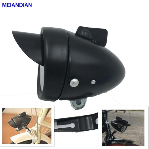 LED Vintage ビンテージ バイク ライト フロント レトロクルーザー クロモリ クロスバイ...