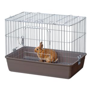 マルカン うさぎのカンタンおそうじケージ ワイド（ブラウン ゲージ