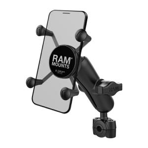 ラムマウント 標準サイズ スマホ Xグリップ マウントセット バーマウントベース φ 9.5 〜 15.8mm RAM-B-408-37-62-UN7U RAM MOUNTS iPhone 15 Pro バイク｜scarab2