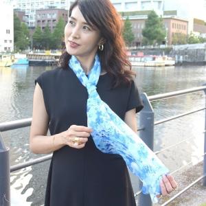 レディース スカーフ イタリア製 シフォン ロ...の詳細画像1