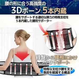 腰痛ベルト 腰用 サポートベルト コルセット ...の詳細画像4