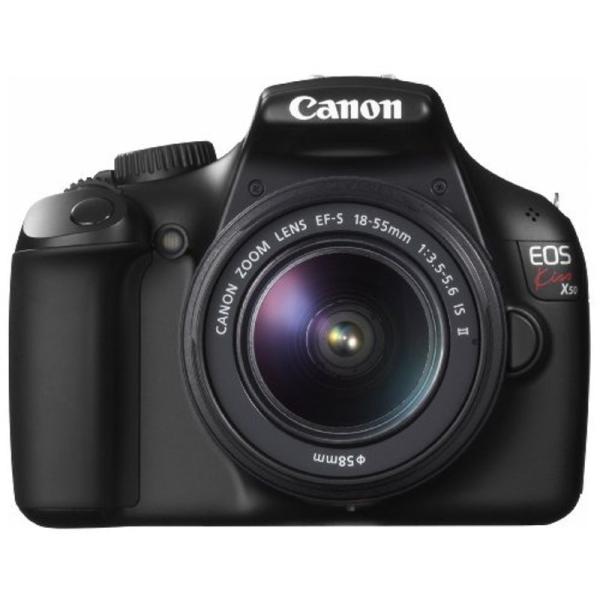 Canon デジタル一眼レフカメラ EOS Kiss X50 レンズキット EF-S18-55mm ...