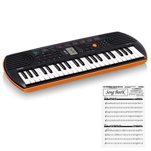 CASIO 44ミニ鍵盤 電子キーボード SA-76 ブラック&オレンジ｜scarlet2021