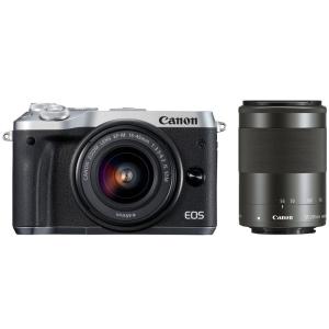 Canon ミラーレス一眼カメラ EOS M6 ダブルズームキット(シルバー) EF-M15-45mm/EF-M55-200mm 付属 EO