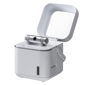 美顔器 スチーム機能付き ホワイト ツインバード（TWINBIRD） フェイススチーマー 美顔器 イオン ミラー付