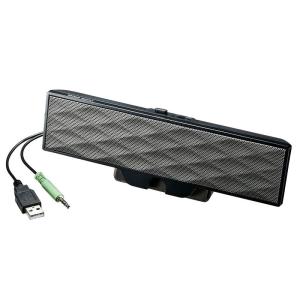 サンワサプライ USB電源サウンドバースピーカー 6W クリップ式 MM-SPL11UBK サンワサプライ USB電源サウンドバースピーカー 6W クリップ式 MM