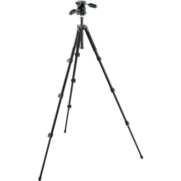 Manfrotto 三脚 294 アルミ 4段 中型 + RC2付き3Way雲台キット MK294A...