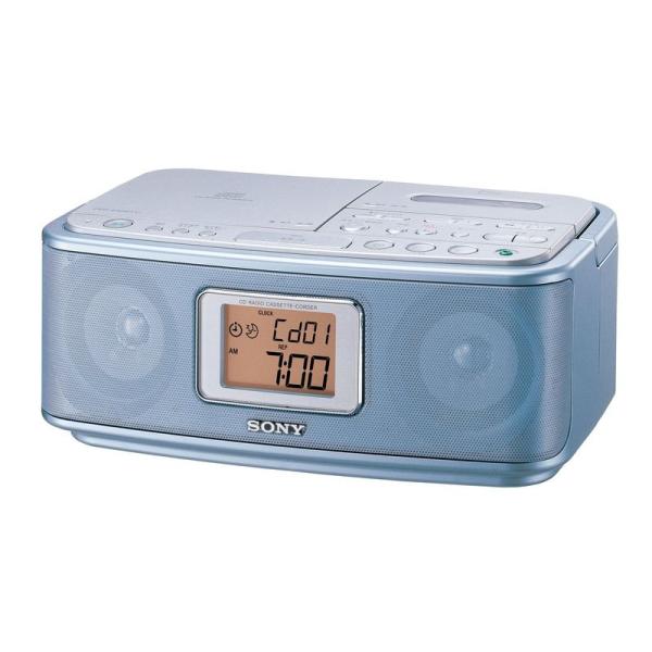 ソニー CDラジオカセットレコーダー CFD-E501 : FM/AM対応 ブルー CFD-E501...