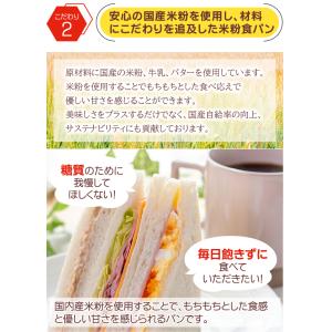 送料無料 糖質制限 米粉 食パン 4本 セット...の詳細画像3