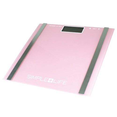 シンプルライフ 体脂肪計付きヘルスメーター カラー：ピンク (1台) シンプルデザインで使いやすく多...