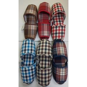 【T】 フジカ スリッパ 1足　(夏物・柄・前開きタイプ)　来客用など （☆色・柄は選べませんので、ご了承下さい。）