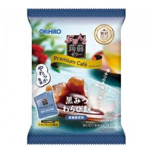 オリヒロ ぷるんと蒟蒻ゼリープレミアムカフェ 黒みつわらび餅 (20g×10個) こんにゃくゼリー