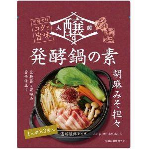 【在庫処分】 賞味期限：2024年8月18日 大関 醸す発酵鍋の素 胡麻みそ担々 (40g×3袋) 鍋つゆ 鍋の素 なべつゆ、なべスープの商品画像