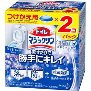 【T】 花王 トイレマジックリン 流すだけで勝手にキレイ ライトブーケ つけかえ用 (80g×2個入...