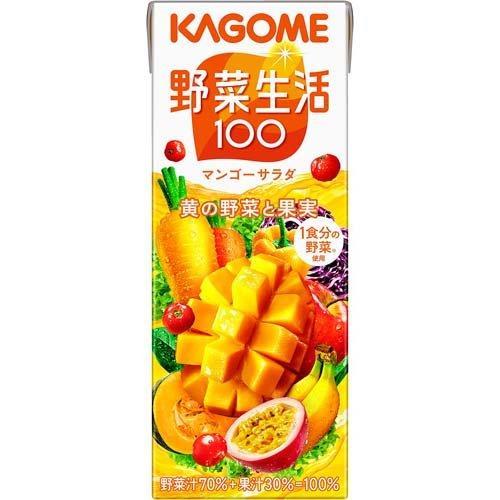 【24本セット】 カゴメ 野菜生活100 マンゴーサラダ (200ml×24本入) 紙パック 野菜ジ...
