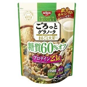 【訳あり 特価】 賞味期限：2022年4月9日 ごろっとグラノーラ 糖質60%オフ まるごと大豆 (350g) シリアル