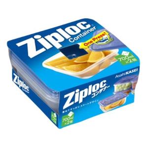ジップロック（Ziploc） [y] コンテナー 正方形 700mL (2コ入り) : SCB