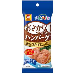 マルちゃん FishDELI おさかなでつくったハンバーグ スモークチーズ入り (140g) 油不要で手軽に焼けるフィッシュハンバーグ