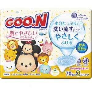 エリエール グーン 肌にやさしいおしりふき 詰替 (70枚×3個) おしりふき