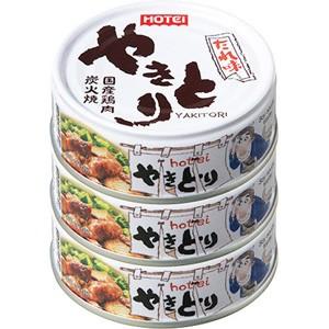 ホテイフーズ やきとり たれ味 1パック (75g×3缶入) 缶詰 国産鶏肉を炭火で焼き上げました｜scbmitsuokun1972