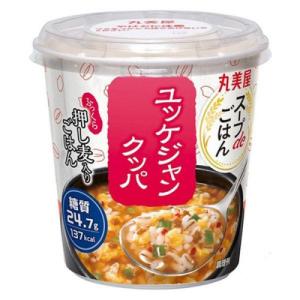 丸美屋 スープdeごはん ユッケジャンクッパ 押し麦ごはん付き 1人前 (69.8g) インスタント食品