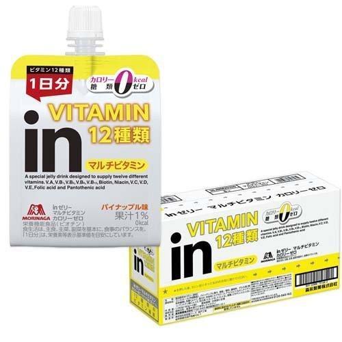 森永製菓 inゼリー マルチビタミン カロリーゼロ パイナップル味 (180g×6個) カロリーを摂...
