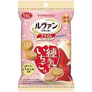 【在庫処分】 賞味期限：2026年8月 ヤマザキビスケット ルヴァン プライム サンド ミニ 練乳 いちご味 (40g) 菓子
