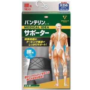 興和新薬 バンテリンコーワ サポーター 腰用 男女兼用 ブラック 大きめ Lサイズ (1枚入)