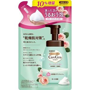 【A】 ケアセラ 泡の高保湿ボディウォッシュ フルーティローズの香り つめかえ用 (385ml) カサつく乾燥肌に 泡 ボディソープ｜scbmitsuokun1972