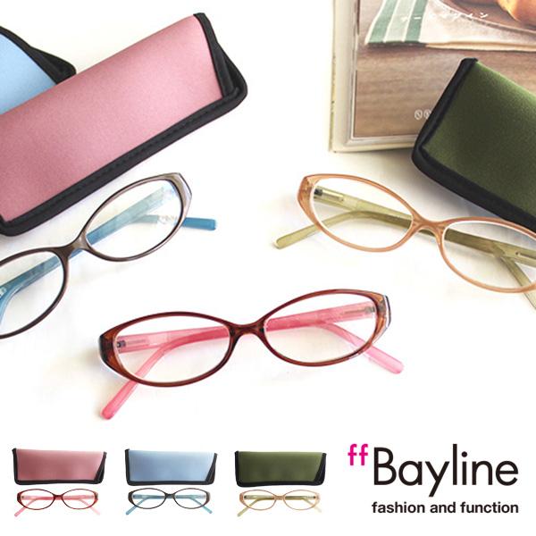 Baylineバイカラーベーシックオーバルフレームリーディンググラス 老眼鏡 おしゃれ レディース ...