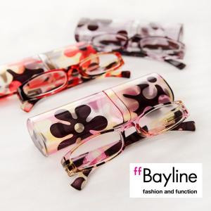 【SALE】老眼鏡 おしゃれ老眼鏡 リーディンググラス シニアグラス モダンフラワー柄 プラスチックケース