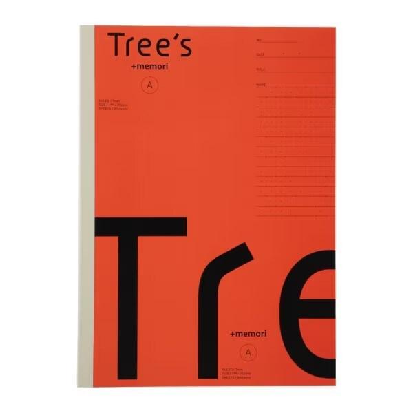 ノート Trees プラスメモリ A罫 30枚 セミB5 レッド 学習 学生 社会人 勉強 書きやす...