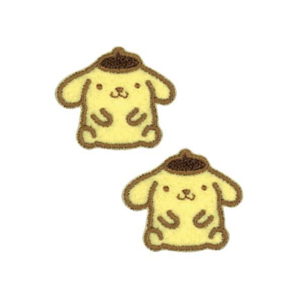 サンリオキャラクターズ ワッペン ポムポムプリン 2個入 2.4×2.8cm アイロン接着 シール両...