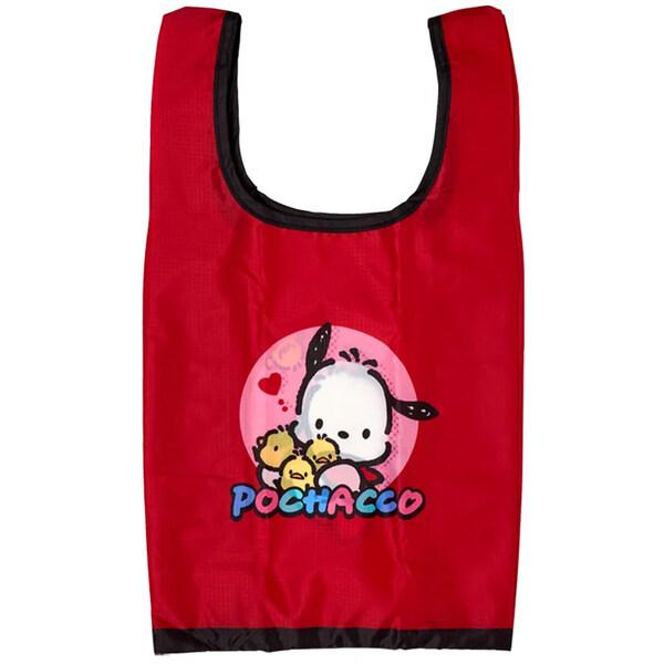 ポチャッコ エコバッグ S 巾着 カラビナ付 撥水加工 コンパクト 収納 買い物 ショッピング 窓 ...