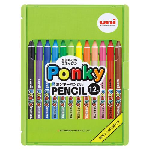 三菱鉛筆 色鉛筆 ポンキーペンシル 12色 [01] 〔合計1100円以上で購入可〕
