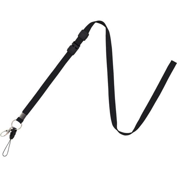 オープン工業 ロングストラップ 幅広 黒 NB-208-BK フック付き [02] 〔合計1100円...