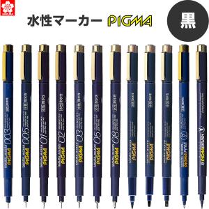 サクラクレパス 超Pay最大P20％ PIGMA ピグマ くろ くろ 線種 12種から