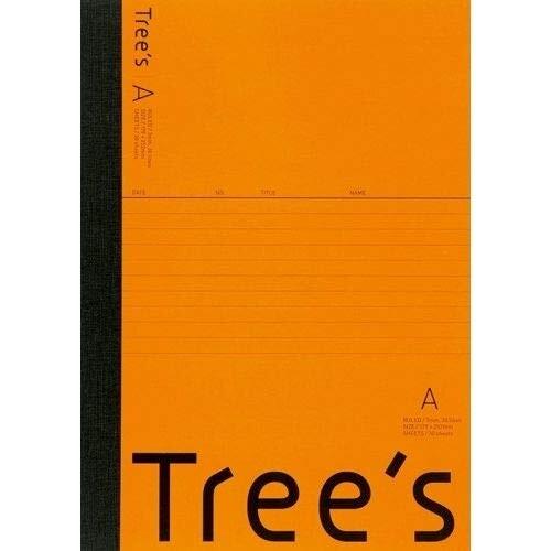 ノート Tree&apos;s セミB5 7mm罫 A罫 30枚 オレンジ 勉強 授業 学校 受験 仕事 シン...