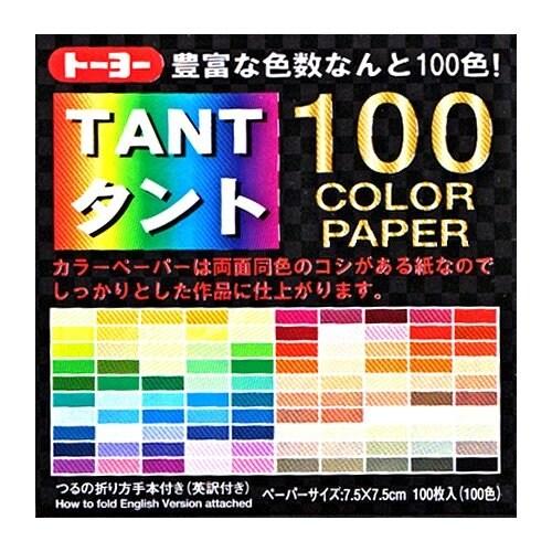 トーヨー タント 100カラーペーパー 7.5×7.5cm [01] 〔合計1100円以上で購入可〕