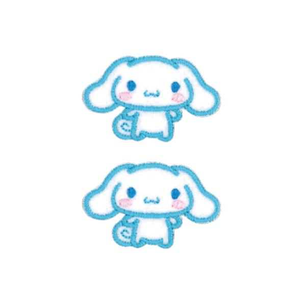 サンリオキャラクターズ ワッペン シナモロール 2個入 3.2×2cm アイロン接着 シール両用 入...