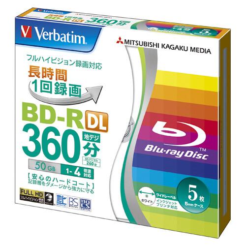 三菱化学メディア 録画用BD-R DL X4 5枚ケース VBR260YP5V1 [02] 〔合計1...