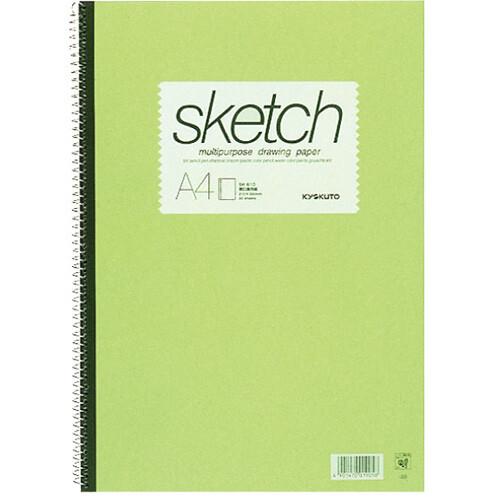 日本ノート(キョ A4スケッチブック (オリーブ) [02] 〔合計1100円以上で購入可〕