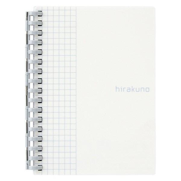 リングノート hirakuno ツイストノート A6 ホワイト 薄色5mm方眼罫 リヒトラブ [02...