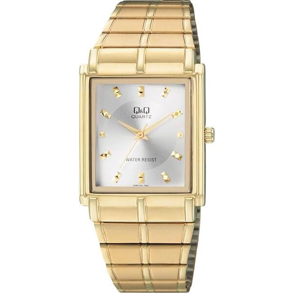 シチズン Q&amp;Q 腕時計 アナログ 防水 メタルバンド QA80-001 メンズ ゴールド×シルバー...