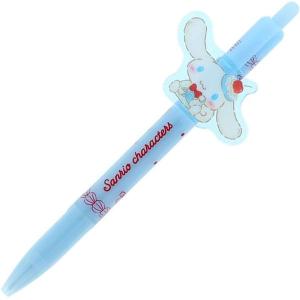 シナモロール プレート付きボールペン 0.5mm 油性/黒 スカイブルーチェリーケーキ かわいい 日本製 サンスター文具 [01] 〔合計1100円以上で購入可〕