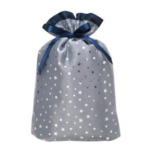 包む ギフト袋 ラッピング 巾着 ブルーシャイニースター