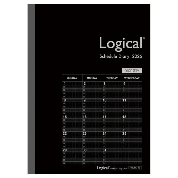 ナカバヤシ 2026年 手帳・ダイアリー ロジカルダイアリー 月間ノートタイプB B5 ブラック 月...